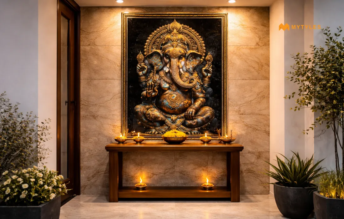 Ganesha Poster Tile in Entrance (2)